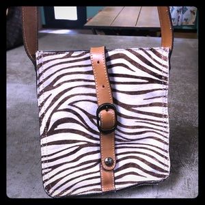 Small crossbody zebra print
